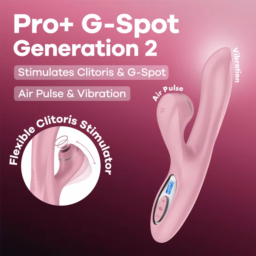 Вакуумний вібратор-кролик Satisfyer Pro+ G-Spot Generation 2 Pink (м'яте паковання!!!) — фото 9