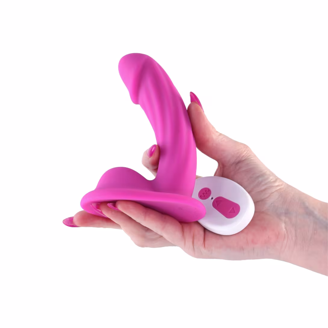 Ділдо з вібрацією NS Novelties Colours - Curve - Vibrating - 5" Dildo - Pink — фото 2