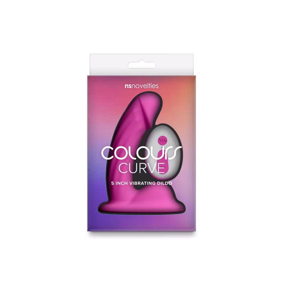 Ділдо з вібрацією NS Novelties Colours - Curve - Vibrating - 5" Dildo - Pink — фото 3