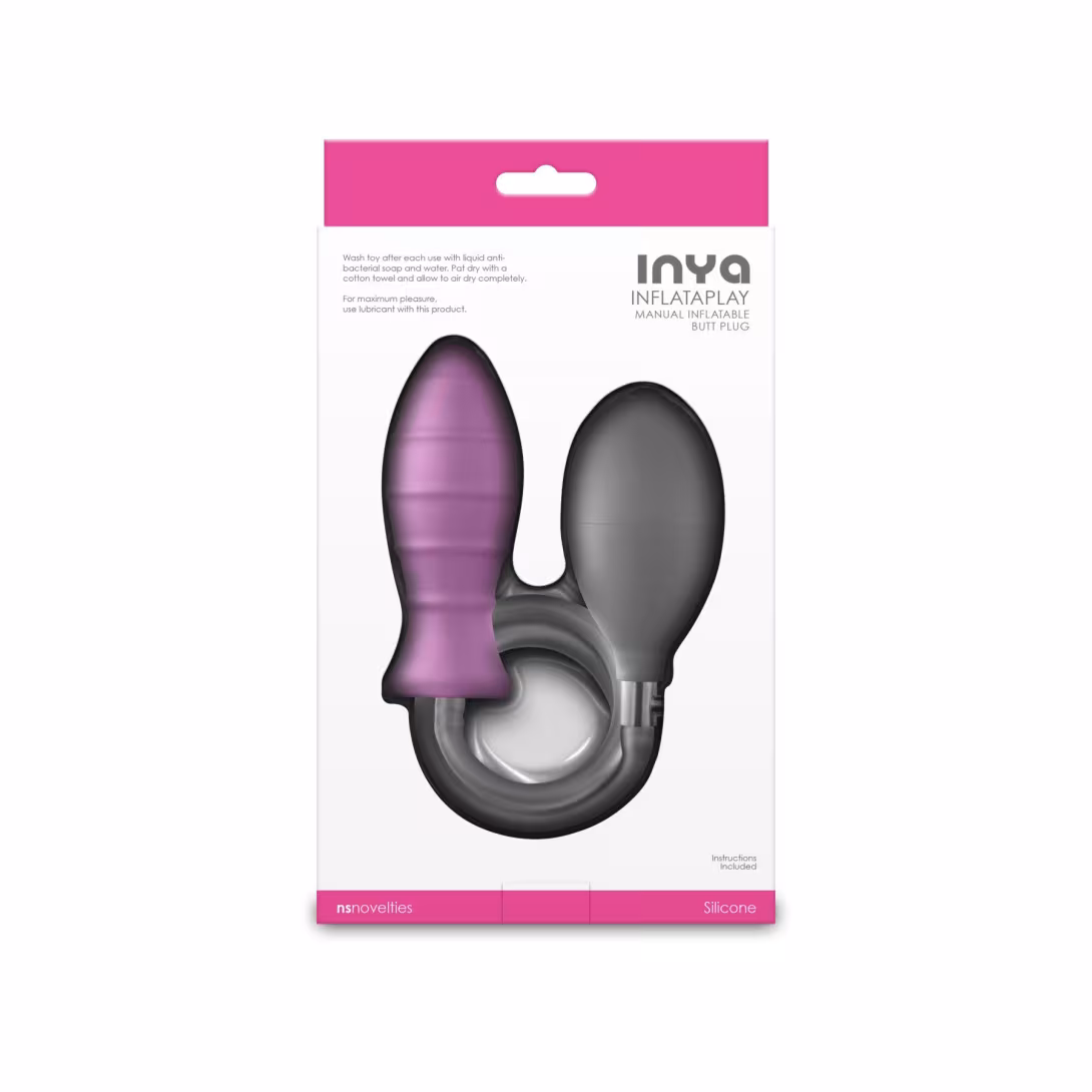 Надувна анальна пробка NS Novelties INYA - InflataPlay - Pink — фото 4