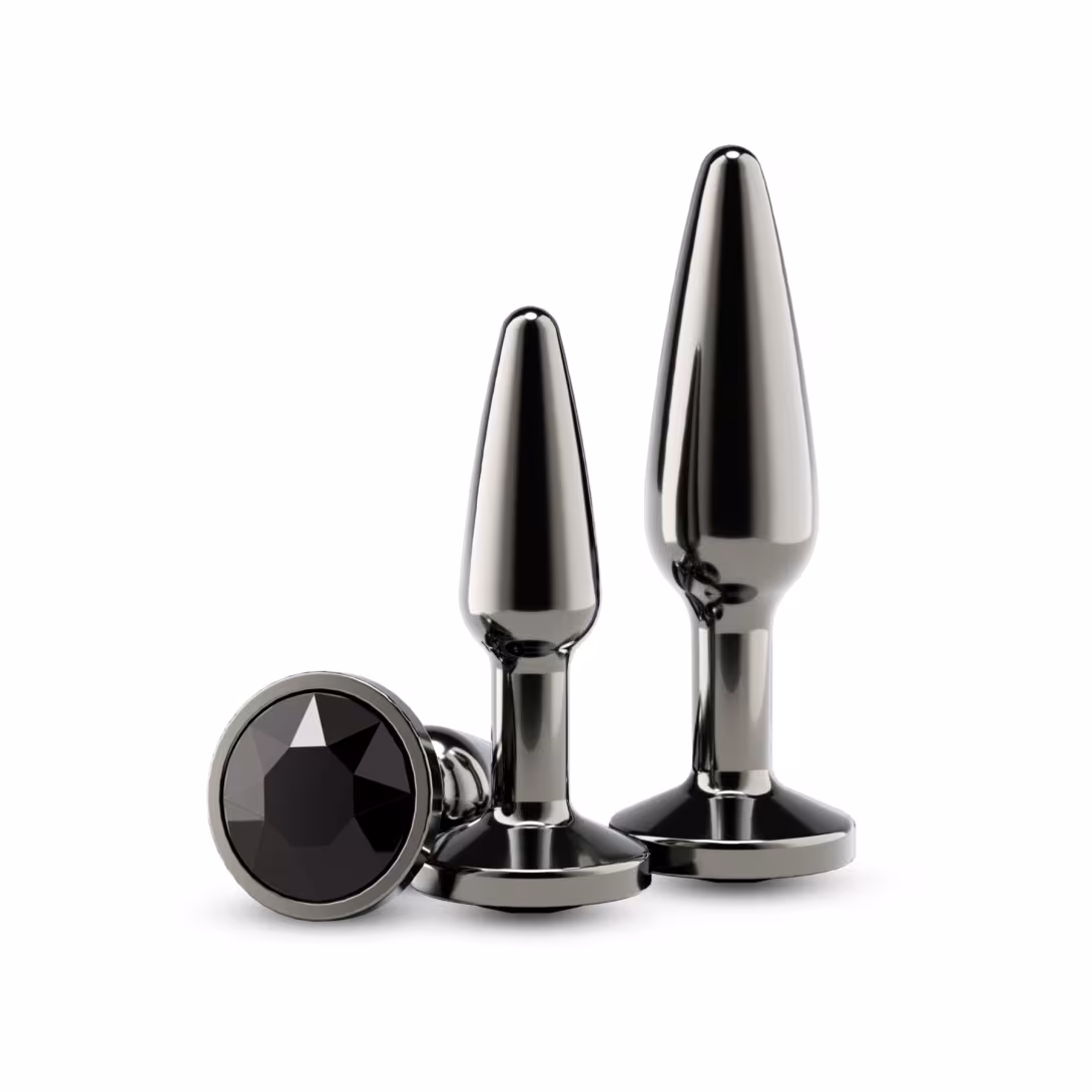Набір анальних пробок NS Novelties Rear Assets - Tapered Trainer Kit - Gunmetal - Black