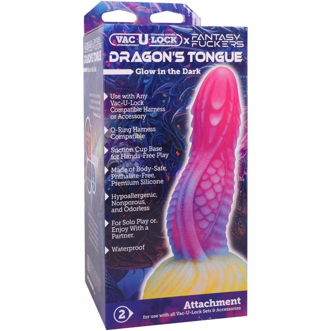 Фентезійний фалоімітатор Doc Johnson Vac-U-Lock Fantasy Fuckers Dragon's Tongue (м'яте паковання!!!) — фото 6