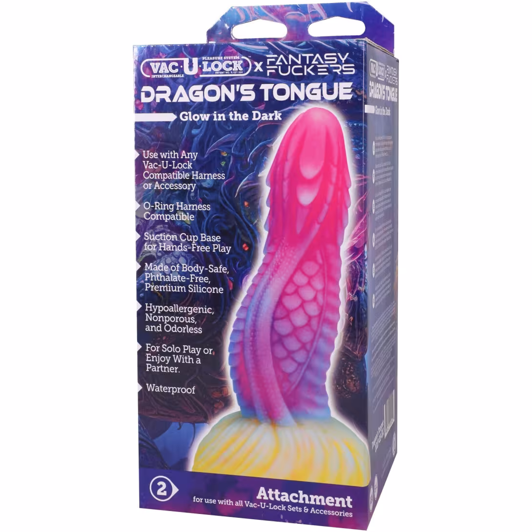 Фентезійний фалоімітатор Doc Johnson Vac-U-Lock Fantasy Fuckers Dragon's Tongue (м'яте паковання!!!) — фото 7