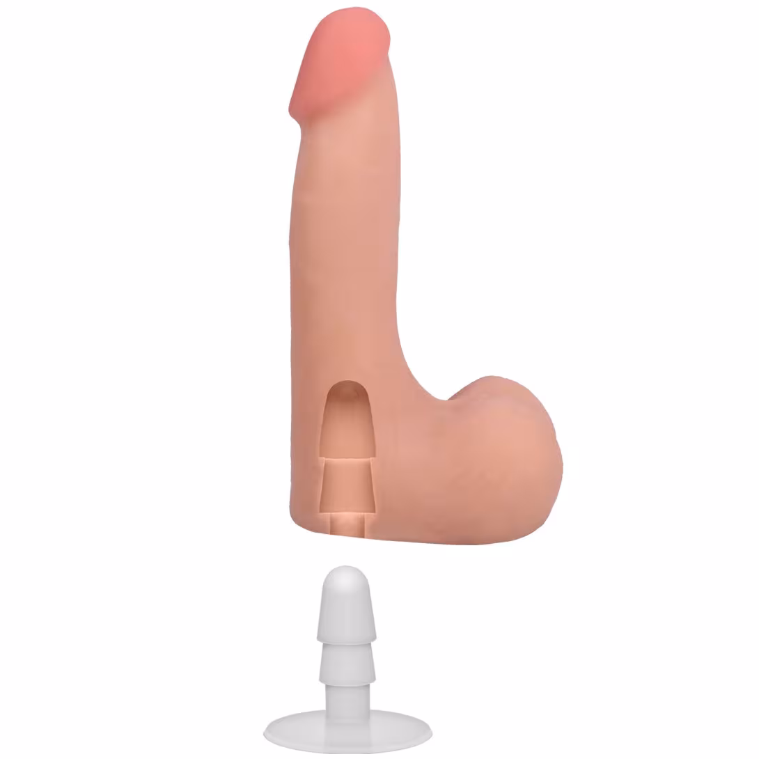 Фалоімітатор Doc Johnson The Realistic Cock ULTRASKYN 7 Inch with Balls Vanilla (м'яте паковання!!!) — фото 7